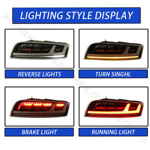 Feux arrière LED SINDAR pour <span class=keywords><strong>Audi</strong></span> <span class=keywords><strong>R8</strong></span> V10 5.2 FSI 2008-2016 1ère génération, mise à niveau vers les feux arrière de 2ème génération - Product Image 3