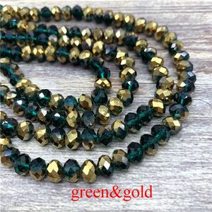 Grosir Kristal Transparan Warna-warni Kaca Rondelle Manik-manik Bersegi Aksesoris Perhiasan - Product Image 3