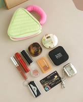 Nouvelle pochette de cosmétique en tissu matelassé avec poignée Portable, jolie fille, 2022