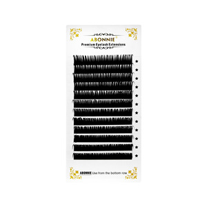 Extensiones de Pestañas Individuales Abonnie Premium, Mixtas de 8-15 mm, con Base de Algodón Negro, para Uso General - Product Image 1
