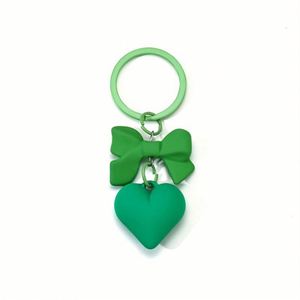 Acrylic Lovely Heart-Shaped Bow <b>Keychain</b> Colorful Hearts Decorative Accessory for Women Bag Charm Pendant - Product Image 5