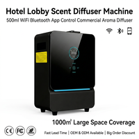 Difusor de Aroma Comercial para Vestíbulos de Hotel, 500 ml, Sin Agua, Control por Aplicación WiFi USB, Purificador de Aire de Aluminio para Espacios Grandes