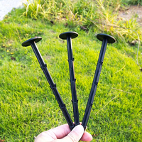 Noir 16cm1000 pièces piquets de jardin en plastique ancres paysage clous ancres tentes paysage ancrage pointes