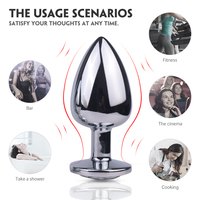 Plug anal en alliage d'aluminium en forme de cœur, vibrateur anal érotique, jouet sexuel pour femmes et hommes gays, produit de masturbation pour adultes