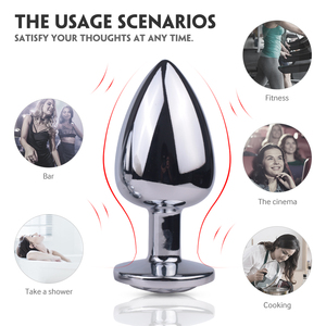 Tapón Anal de Aleación de Aluminio en Forma de Corazón, Vibrador Anal Erótico, Juguete Sexual para Mujeres y Hombres <span class=keywords><strong>Gay</strong></span>, Producto de Masturbación para Adultos - Product Image 4