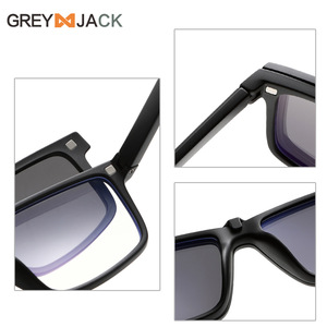 เกรย์แจ็คแว่นกันแดดขนาดใหญ่สำหรับทุกเพศกรอบ TR90 เลนส์ TAC UV400 ป้องกันการมองเห็นในเวลากลางคืนประเภท 3 แว่นกันแดด - Product Image 1