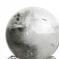 Esfera de Cristal Fantasma Blanco Natural, Bola de Cristal Pulida, Globo de Piedra Preciosa para Decoración del Hogar, Colección de Regalos