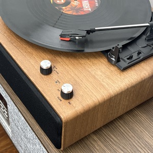 Haut-parleur rétro créatif avec lecteur de disques vinyles intégré, usinage CNC, cadeau d'anniversaire - Product Image 6