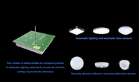Capteur radar Doppler micro-ondes Pdlux PD-V1 5,8 GHz, détecteur de mouvement mural avec module de capteur de position
