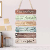 Panneau mural en bois pour la consécration des adolescents, design avec texte motivant pour la décoration de chambre