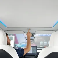 Pare-soleil électrique intelligent pour Tesla Model Y Juniper L |   Contrôle vocal, protection UV à 5 couches, lumière ambiante étoilée