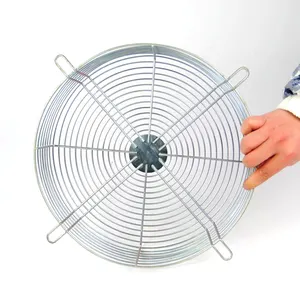 Malha espiral revestida de plástico para ar, proteção de arame em aço carbono galvanizado, malha de ventilador para fluxo de ar