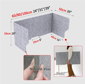 Pannelli Fonoassorbenti per Ufficio e Studio, Personalizzabili in Colori e Dimensioni, Non Tossici, con Presa Elettrica, per Divisori da Scrivania e Piani di Lavoro - Product Image 3