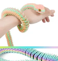 2025 30cm Dekorasi Ular Cetak 3D Aksesoris Meja Hewan Cetak 3D Dekorasi Kamar Meja Kantor Ornamen Ular Lucu Tahun Ular