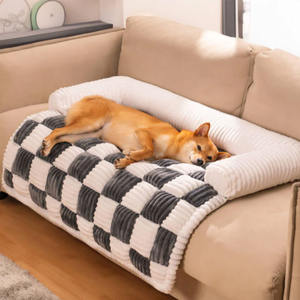 Großhandel Plüsch-Hundesofa Abnehmbare und Waschbare Winter-Wärmematte Hunde- und Katzenbett Haustier-Sofa Beruhigende Matratze - Product Image 3