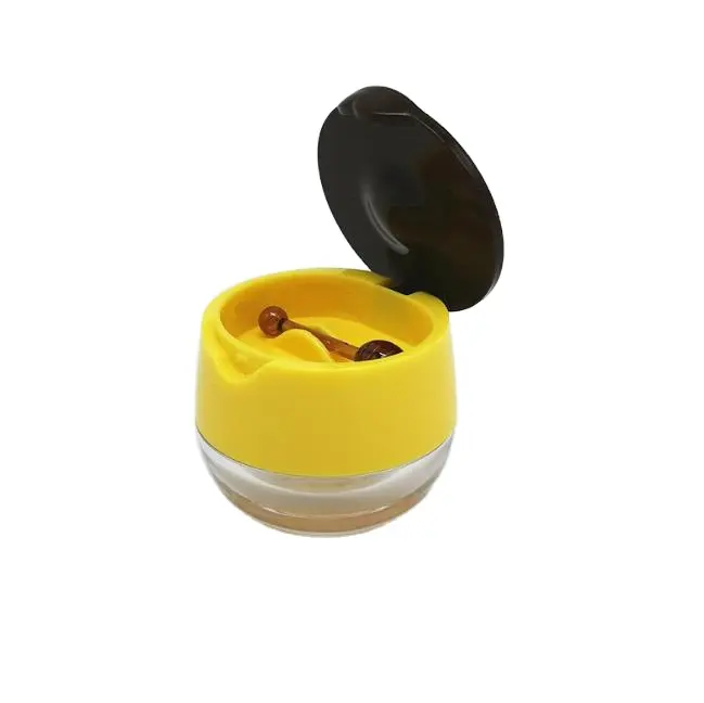 Empty Acrylic Lid Cream Jar DIY Lip Balm Container-Bee Balm Sleeping Honey Pot for Skin Care