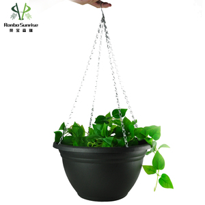 Ronbo Sunrise – Pots ronds <span class=keywords><strong>en</strong></span> <span class=keywords><strong>plastique</strong></span> pour plantes de jardin de 14/15 pouces, panier suspendu, jardinière, offre spéciale - Product Image 1
