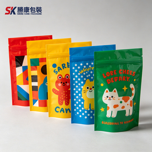 Wholesale Customized Stand Pouch Plastic Bags 3.5g 7g 14g 28g Full-Color Printed Polyester Anti-Odor Heat Seal for Salad Cakes - Product Image 1