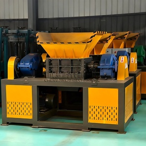 Broyeur de pneus automatique hautement efficace pour le recyclage des pneus usagés de camions et de voitures, broyeurs à double arbre pour usage industriel - Product Image 3