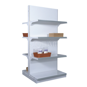 Estante de exhibición de accesorios de venta al por menor de metal ligero blanco independiente 30/60 1510*1200*900mm parte posterior del agujero del supermercado - Product Image 6