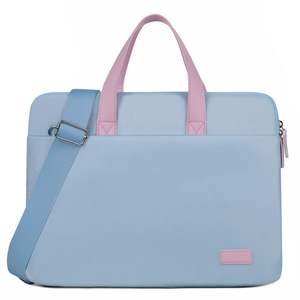 Sac pour ordinateur portable en polyester imperméable, mallette d'affaires légère, antichoc, 15,6 pouces, sac de voyage pour femmes, petite mallette - Product Image 3