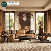 Nouveau design de canapé sectionnel pour salon, tissu personnalisable écologique, fabrication artisanale en bois durable, villa, appartement