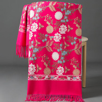 Nouvelle Mode Chaud Pashmina Châle Avec Broderie 2025 Multi Couleur Cachemire Sensation Écharpe pour Dubaï