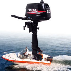 Moteur hors-bord 6HP 2 temps à arbre court pour bateau de pêche 102cc Refroidissement par eau CDI Hélice Robuste 4400W Hangkai - Product Image 1