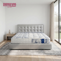 Matelas hybride en mousse à mémoire de forme LOONGFUNG, options 10 et 12 pouces avec ressorts ensachés, enroulable pour location d'appartement, vente en gros OEM ODM