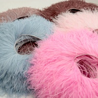 Plumes de couture moelleuses frange plume d'autruche coupe sur cordon dentelle tissu accessoire de vêtement plumes de Costume pour robe en tissu