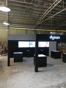 Cabina de exposición personalizada con luz LED, stand de exhibición de madera para <span class=keywords><strong>feria</strong></span> comercial, <span class=keywords><strong>Feria</strong></span> de <span class=keywords><strong>canton</strong></span> - Product Image 4