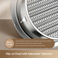 Grille de ventilation ronde moderne en acier inoxydable 304 avec écran en maille pour conduit de sécheuse mural extérieur et couvercle à clapet pour entrepôt