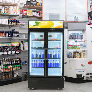 Réfrigérateur de supermarché commercial <span class=keywords><strong>multi</strong></span>-ponts refroidisseur de boissons en verre refroidisseur de boissons présentoir de boissons réfrigérateur - Product Image 2