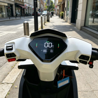 Skuter E-Moped Pengantar Barang 72V yang Tangguh, Rem Cakram Depan & Belakang, 3000W, Motor Listrik Kota yang Legal di Jalan Raya (EEC)