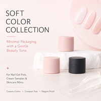 Pot de gel à ongles léger, rechargeable et anti-fuite, mini-conteneur de stockage de cosmétiques, pot de gel de construction de 2,5 g avec bouchon à vis, vente en gros