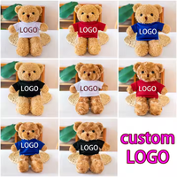 Ours en peluche miniatures personnalisés Songshan Toys pour sublimation sur T-shirt, vente en gros, logo personnalisable, jouets en peluche animaux en peluche