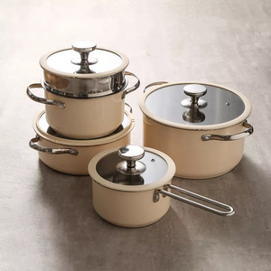 Hàn Quốc phong cách 1-16pcs thép không gỉ <span class=keywords><strong>Cookware</strong></span> Set canh chậu thịt hầm saucepans với Glass có nắp đậy Đối với trang chủ nấu ăn - Product Image 4
