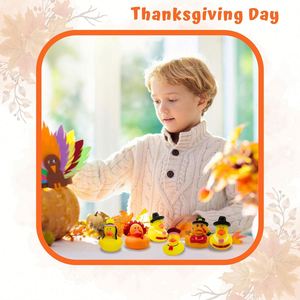 Novelty Thanksgiving Rubber Duckies (12 Pack) Table Centerpiece <b>Bath</b> Toys Kids Adults' Party Favors Bulk Turkey Pilgrim - Product Image 5