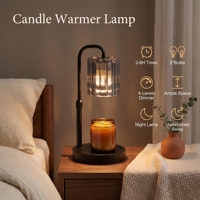 Lampe chauffe-bougie et veilleuse double usage, idéale comme cadeau de Noël, d'anniversaire, de pendaison de crémaillère ou d'affaires pour hommes et femmes