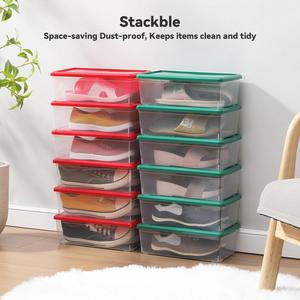 Set 17 Modern Square Clear Plastic Injection Molded Storage Jars Kitchen Organizer Grains Beans Fresh Food Refrigerator Sealed - Product Image 3