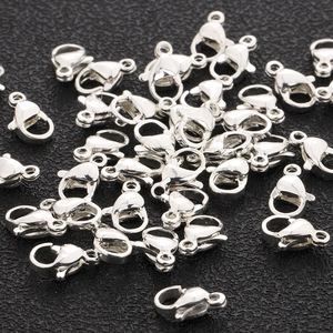 Cadena de Acero Inoxidable para Joyería, Fornituras para Hacer Pulseras H1642, Cadena Cruzada Plateada, Cadena de Cola, Cierre de Langosta, DIY - Product Image 3