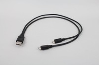 Câble de charge de données répartiteur Micro USB court de 30cm Câble de charge Android 2 en 1 USB vers 2 * MICRO USB