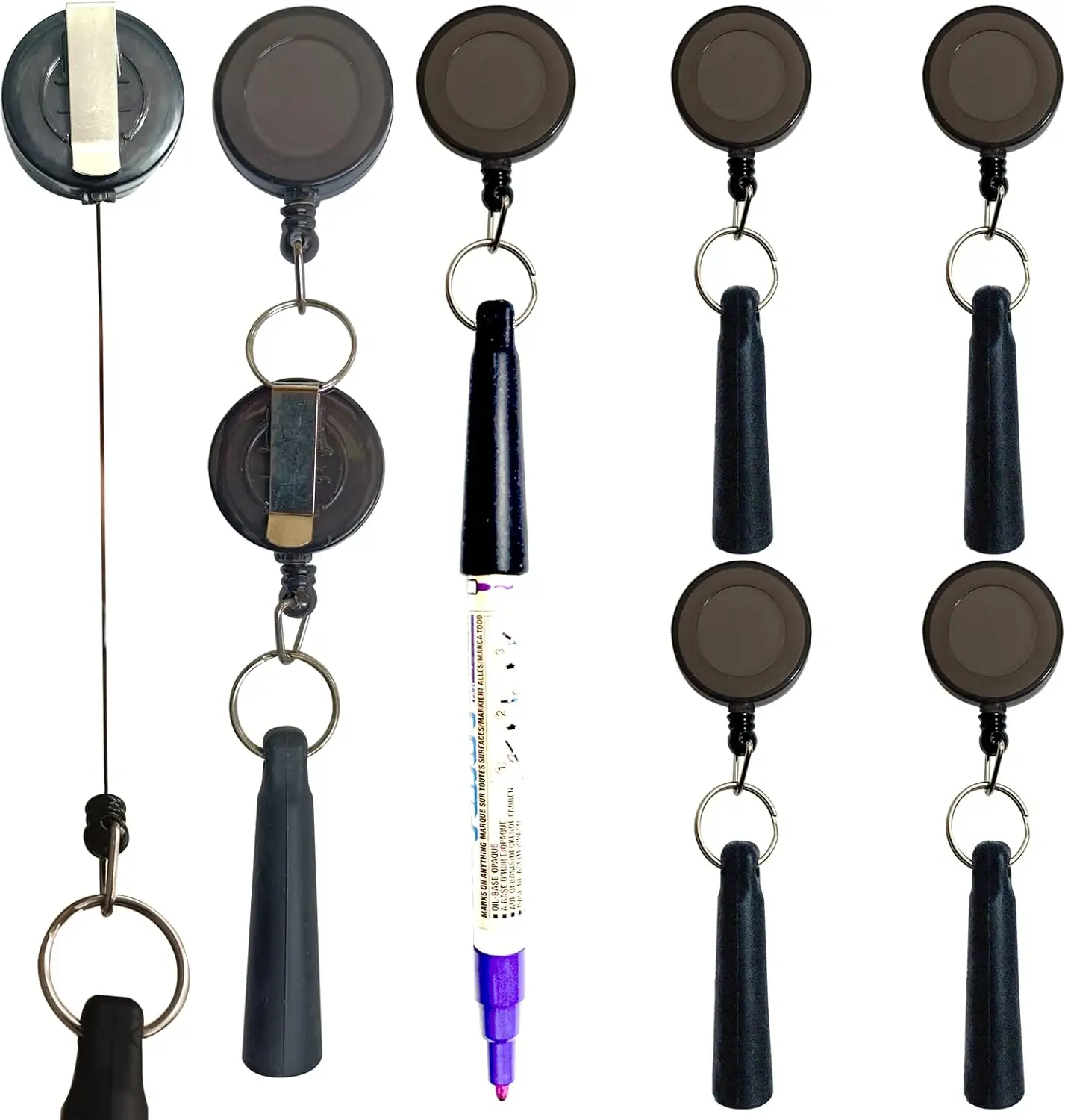 Penne retrattile retrattile portamonete stick Reel Clip per pennarelli spessi matite carpentiere per lavorazione del legno produttore di artigianato