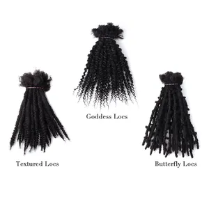 Vastdreads 100% human hair textured locs with natural ends goddess locs loose ends dreadlocks for men and women custom