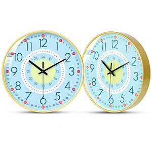 <span class=keywords><strong>Orologio</strong></span> da Parete Moderno per Bambini, Colorato in Metallo, Educativo e Creativo, Decorazione per la Casa - Product Image 1