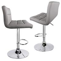 Vente en gros de meubles modernes, tabouret de Bar personnalisé en cuir PU, tabouret de Bar pivotant réglable avec dos