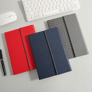 Carnet A5 en cuir PU, 100 feuilles, couverture rigide, résistant à l'eau, pages lignées, reliure cousue, mini calendrier, vue hebdomadaire, pour étudiants - Product Image 1