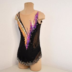 Justaucorps de gymnastique artistique pour enfants à <span class=keywords><strong>prix</strong></span> d'usine, entièrement personnalisé, costumes de performance de gymnastique rythmique - Product Image 4