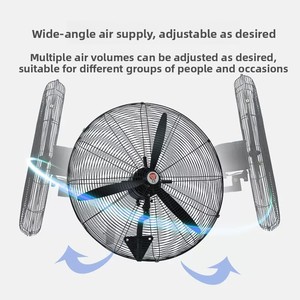 Ventilatore Industriale Elettrico ad Alta Potenza 75 per Officina e Fabbrica, Ventilatore a Tromba da Parete per Barbecue, Progettato per Oscillazione - Product Image 2