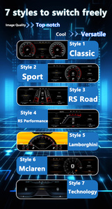 Tableau de bord numérique, combiné d'instruments virtuel, écran LCD, compteur de vitesse pour VW <span class=keywords><strong>Tiguan</strong></span> 2010 <span class=keywords><strong>2011</strong></span> 2012 2013 2014 2015 2016-2021 - Product Image 5